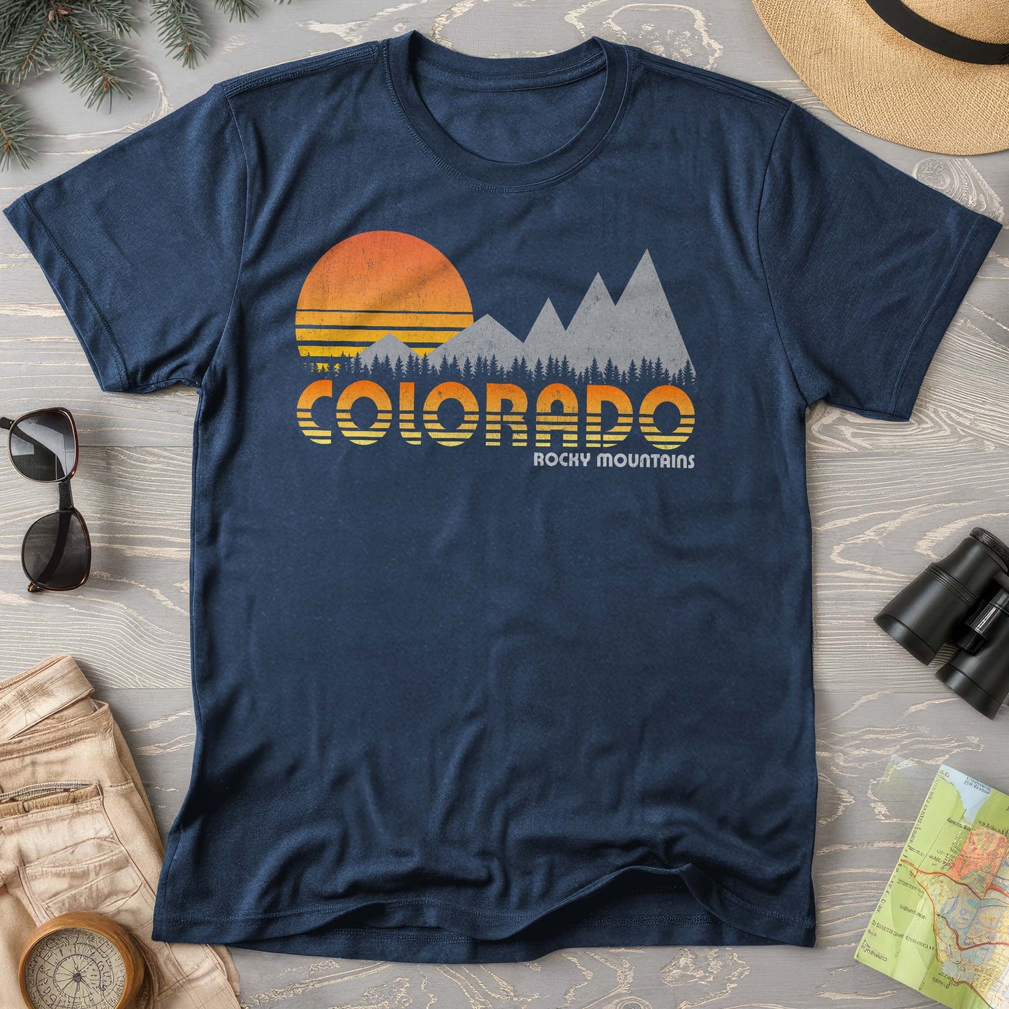 Colorado Rocky Mountains "80's Retro" Comfort Colors T-Shirt
