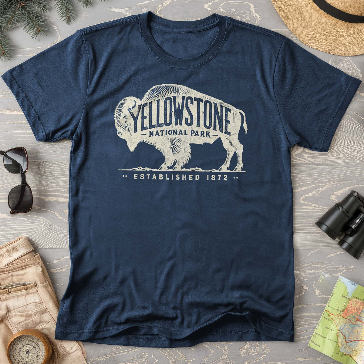 Bargain Bin Overstock! Yellowstone National Park "Vintage Buffalo" T-Shirt
