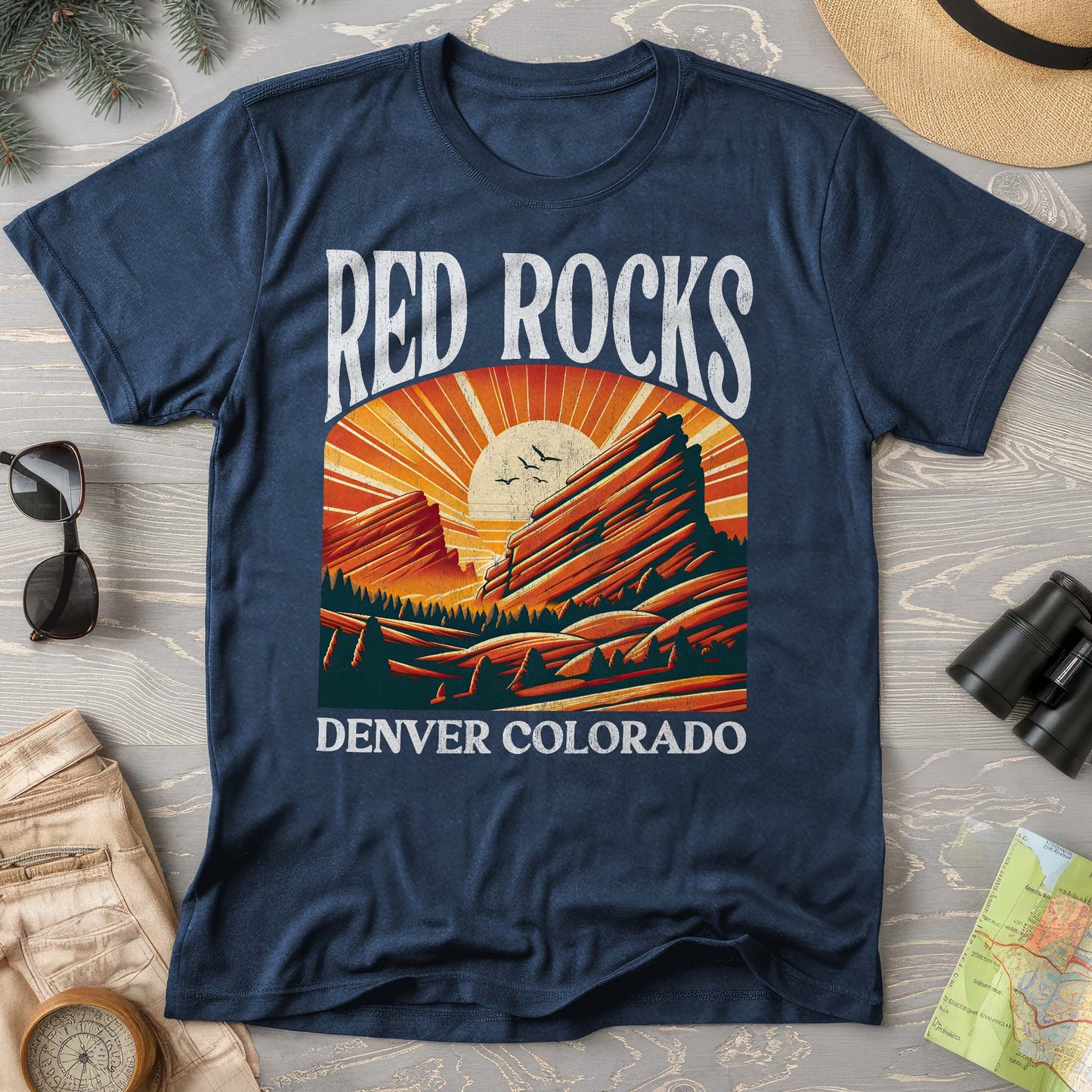 Red Rocks Colorado "Big and Bold" Comfort Colors T-Shirt