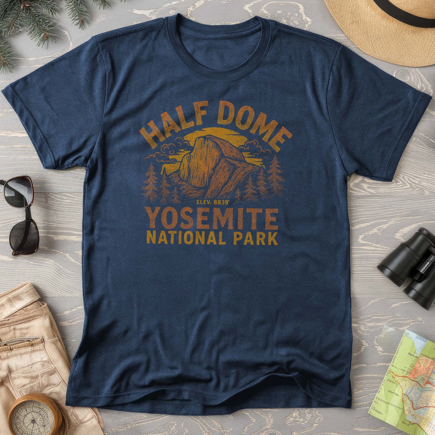 Yosemite Half Dome "Halftone" Print T-Shirt