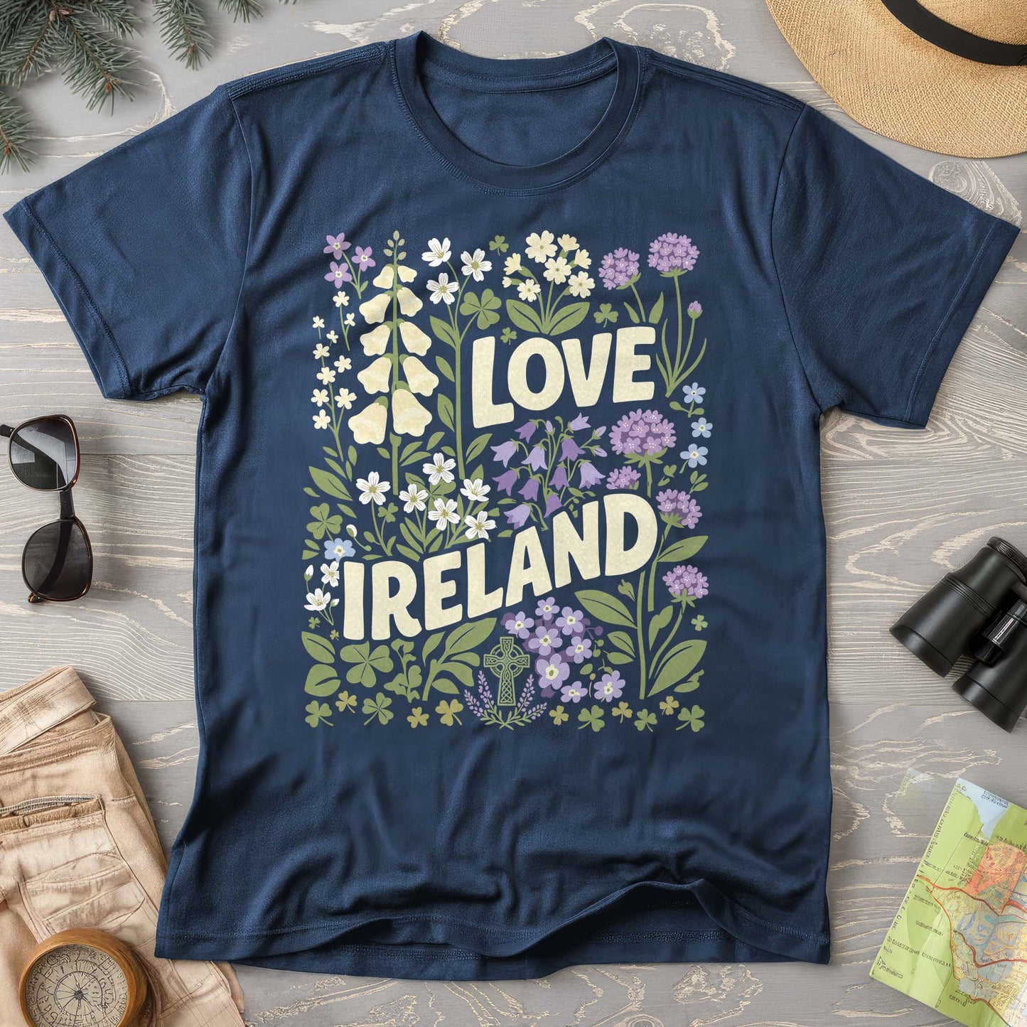 Love Ireland Flowers T-Shirt