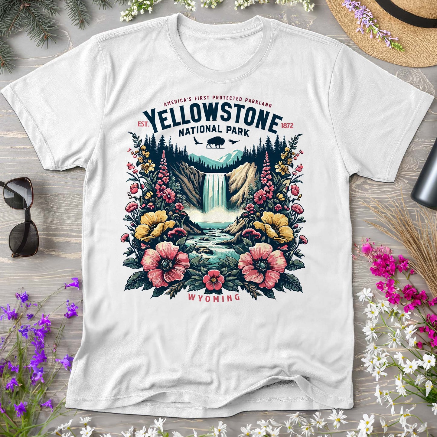 Yellowstone National Park "Wildflower" Comfort Colors T-Shirt