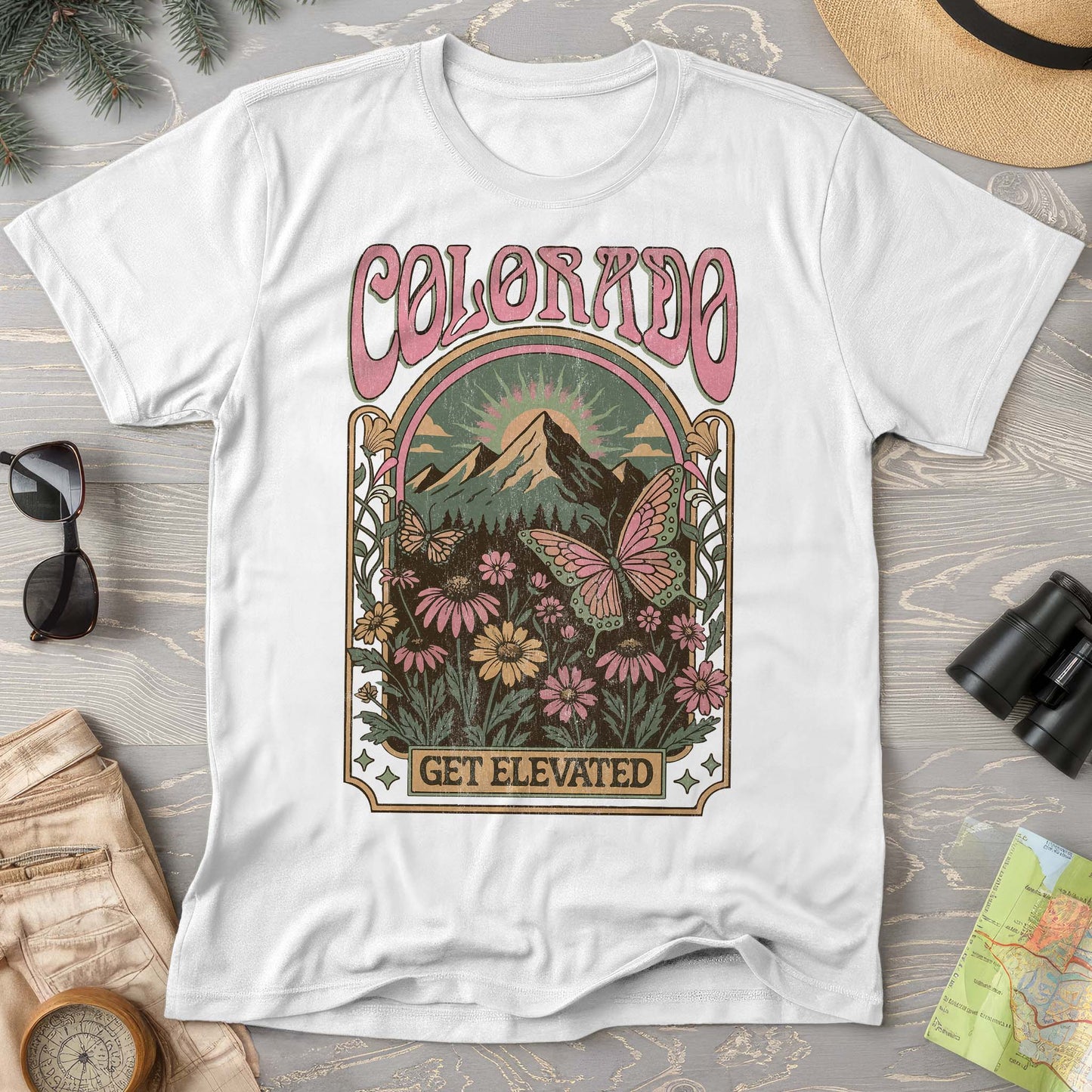 Colorado Get Elevated Butterfly T-shirt