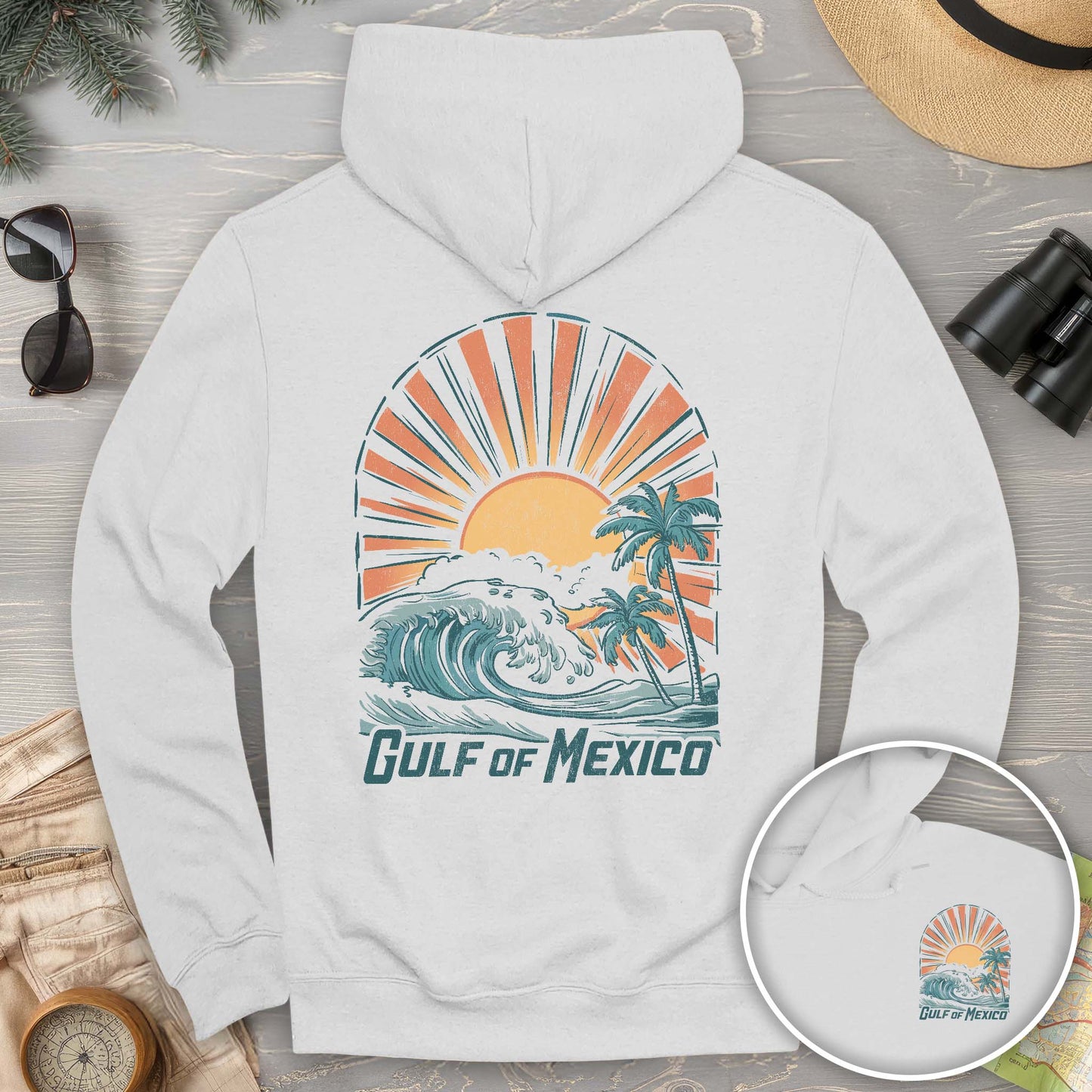 Gulf of Mexico "Sunny Vibes" Front/Back Print Hoodie