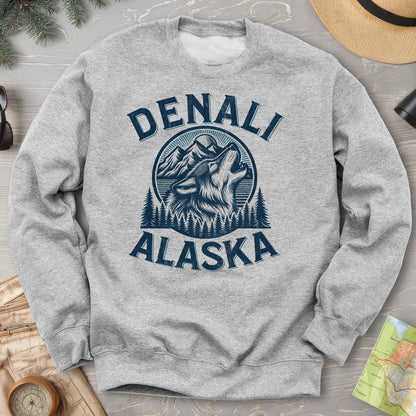 Denali National Park "Vintage Wolf" Crewneck Sweatshirt