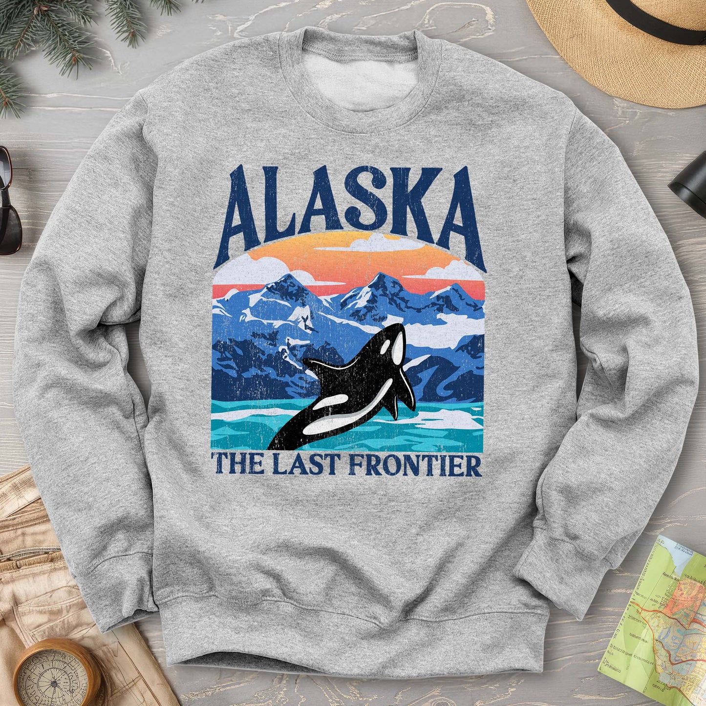Alaska The Last Frontier "Big and Bold" Sweatshirt