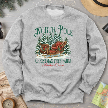 North Pole Christmas Tree Farm Sweatshirt