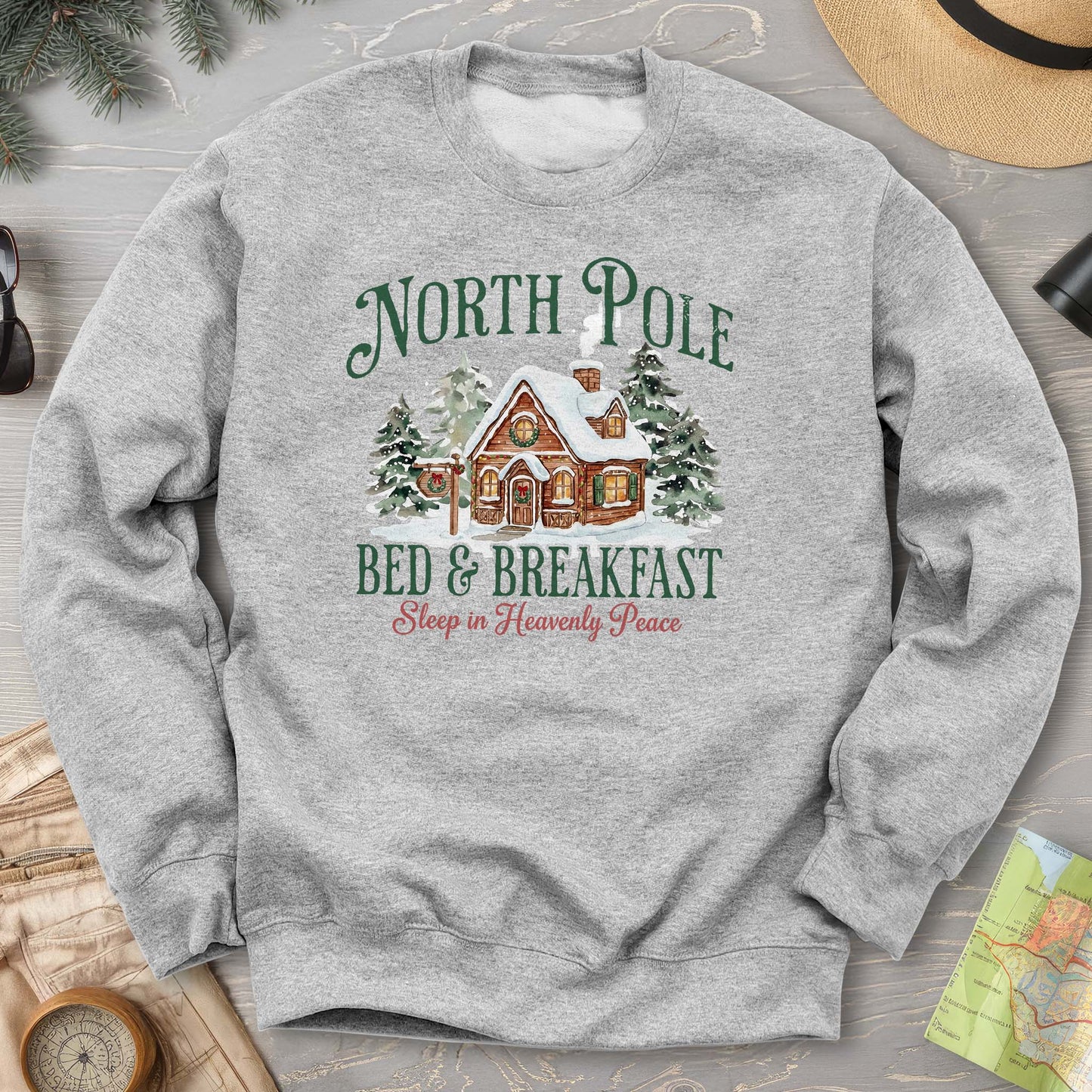 North Pole Bed and Breakfast "Heavenly Peace" Sweatshirt