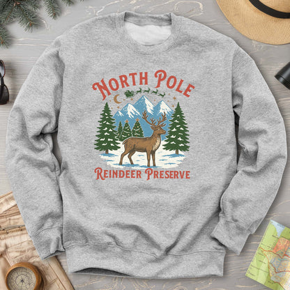North Pole Reindeer Preserve Sweatshirt