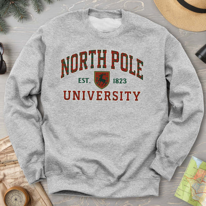 North Pole University Holiday Plaid Sweatshirt