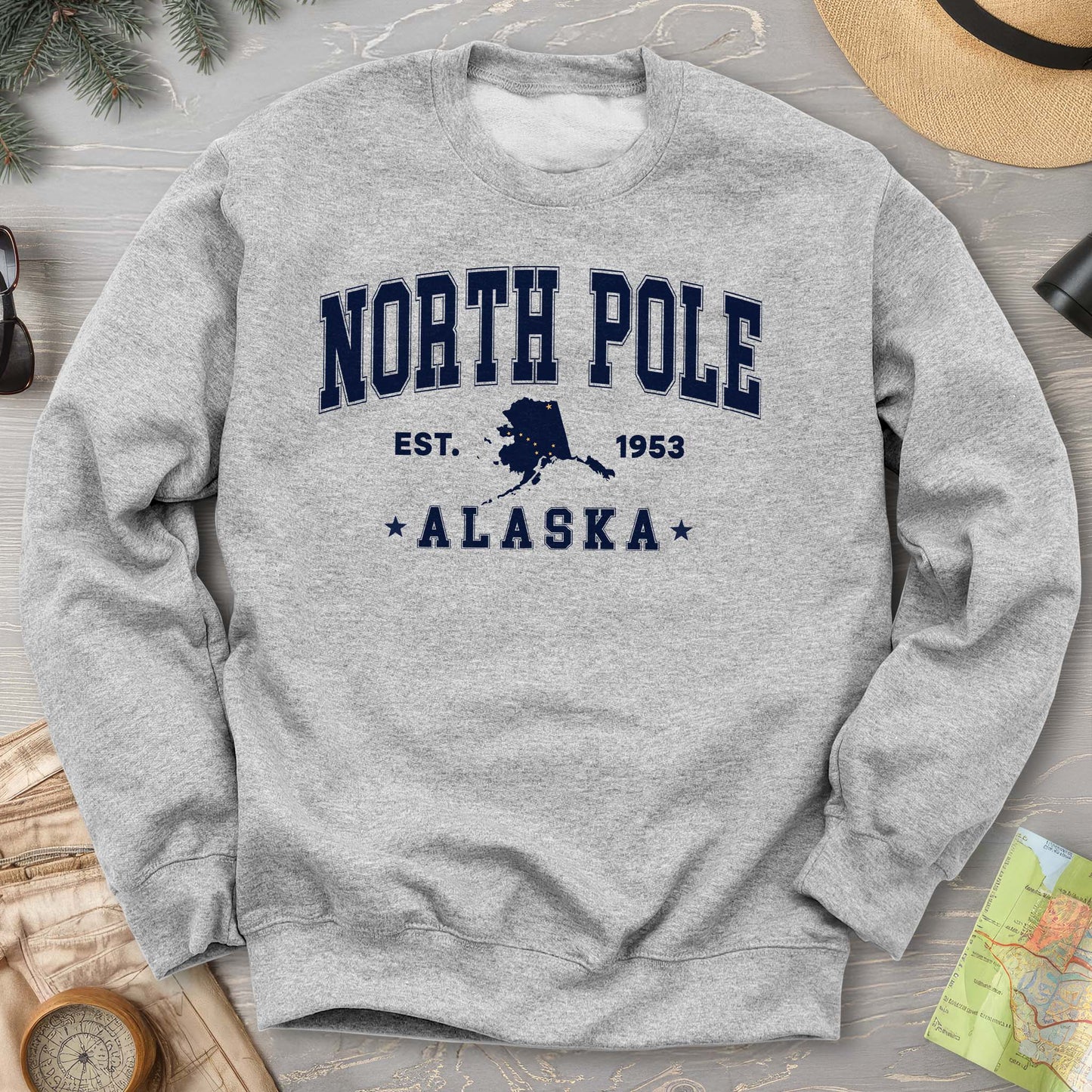 North Pole Alaska Varsity Sweatshirt