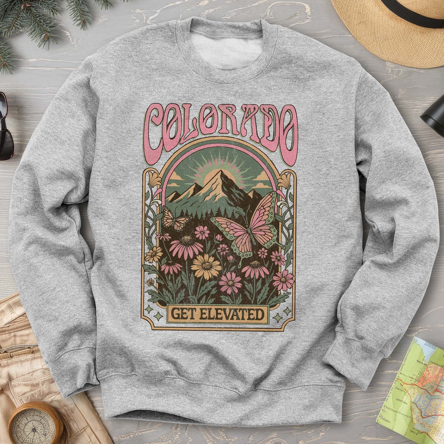 Colorado Get Elevated Butterfly Sweatshirt