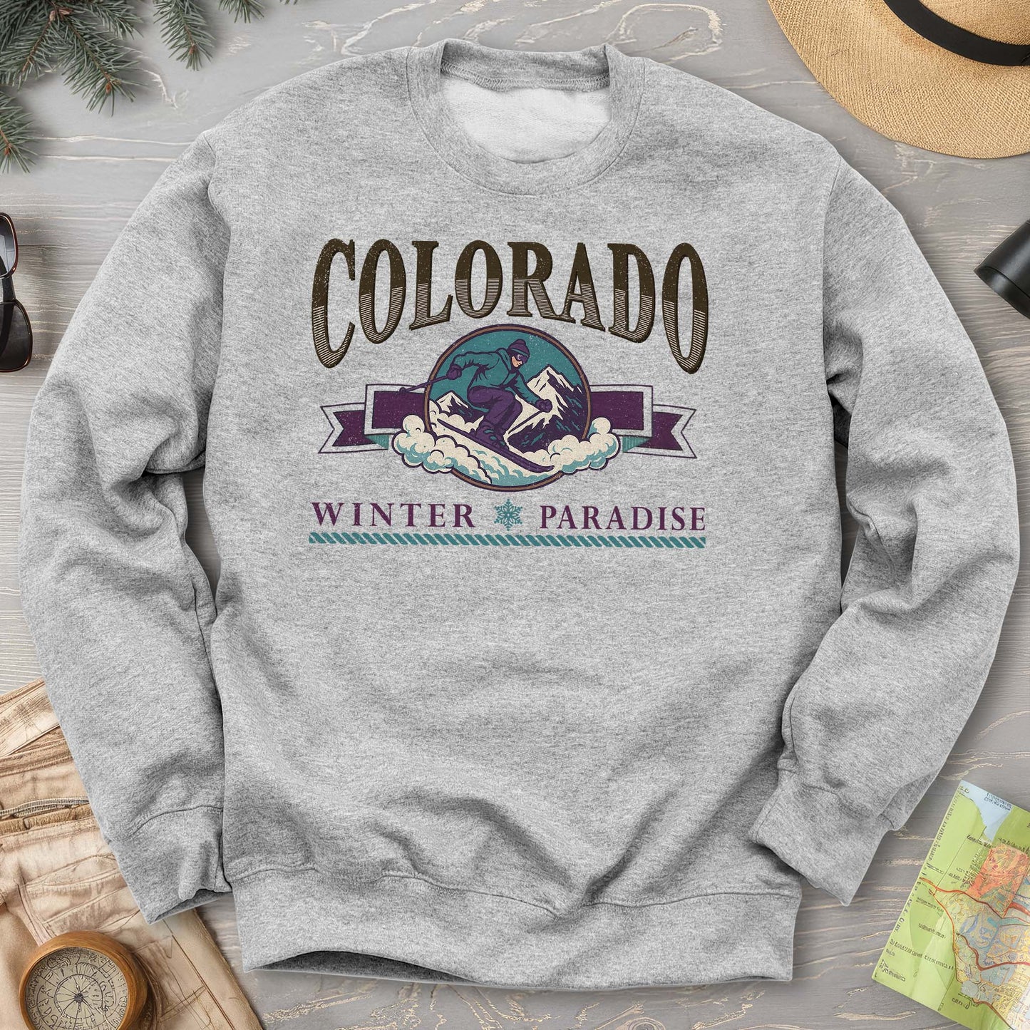 Colorado 90's Retro Ski Sprint Sweatshirt