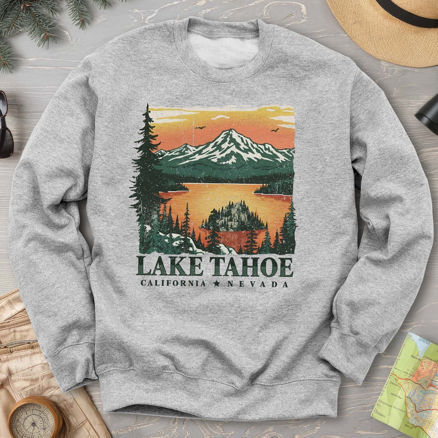 Lake Tahoe Emerald Bay Sunset Sweatshirt