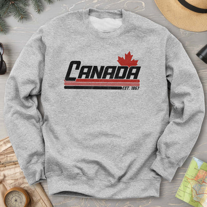 Canada Retro Stripe Sweatshirt