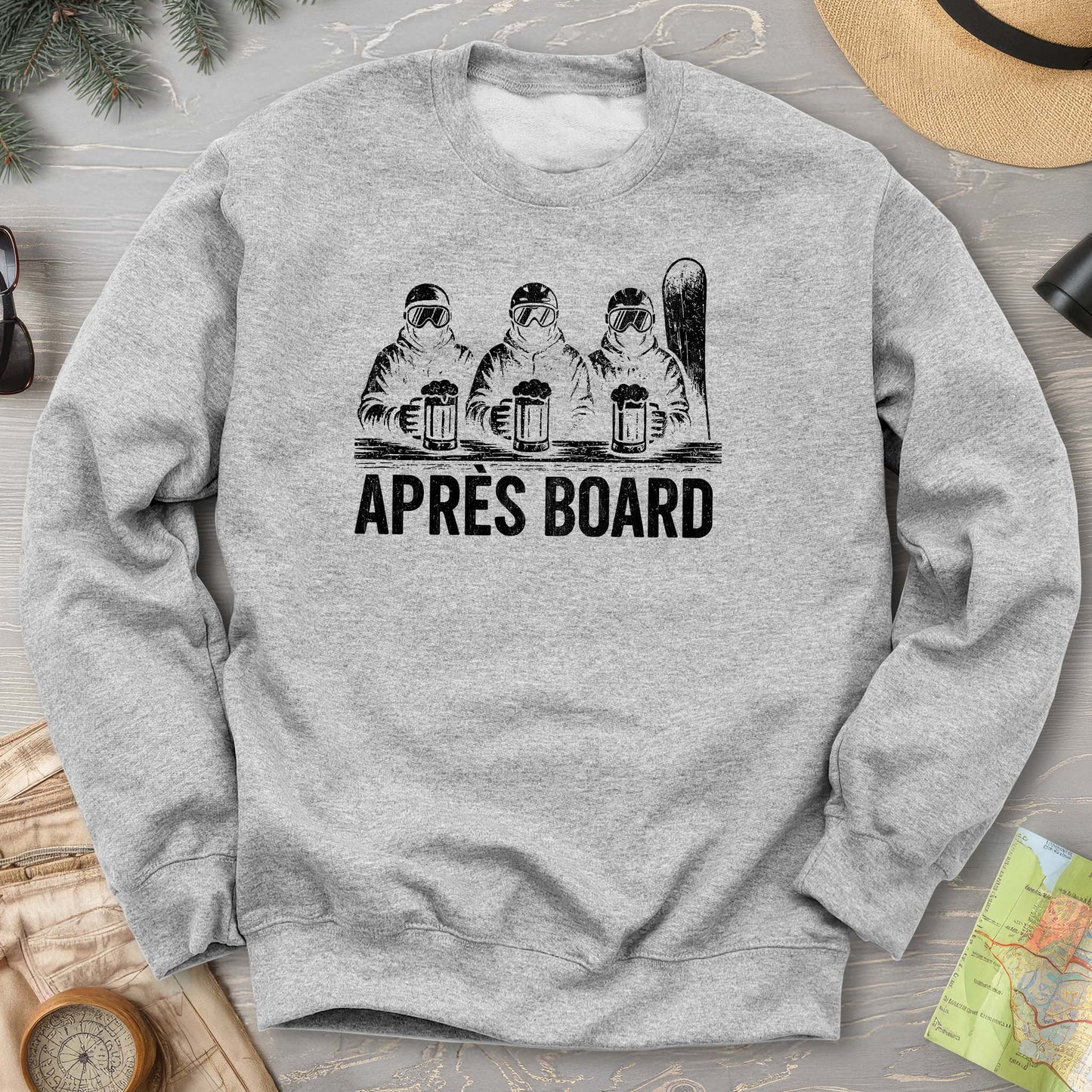"Apres Board" Snowboard Sweatshirt