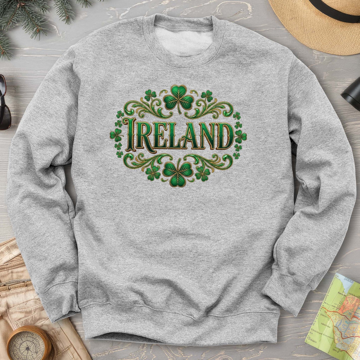 Ireland Shamrock Emblem Sweatshirt