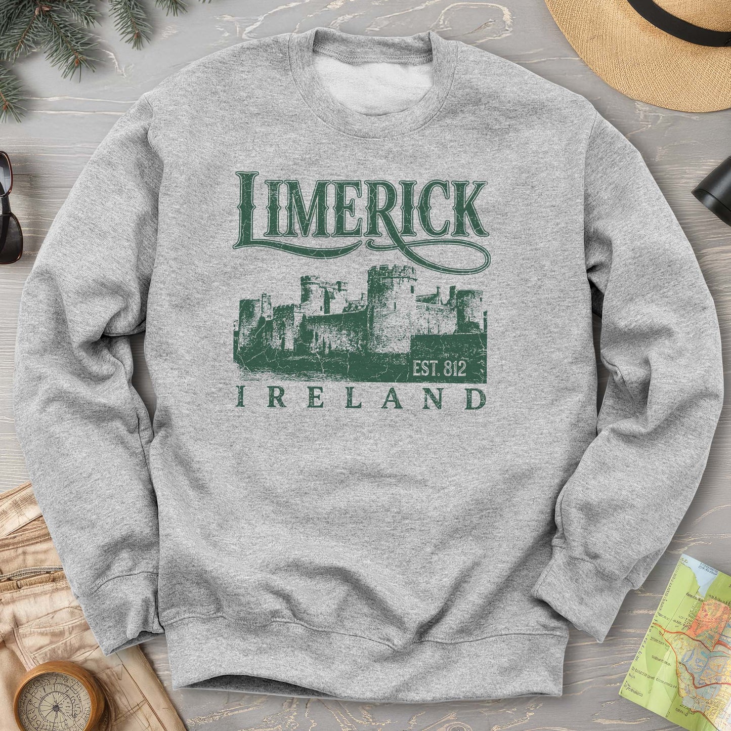 Limerick Ireland Vintage Print Sweatshirt