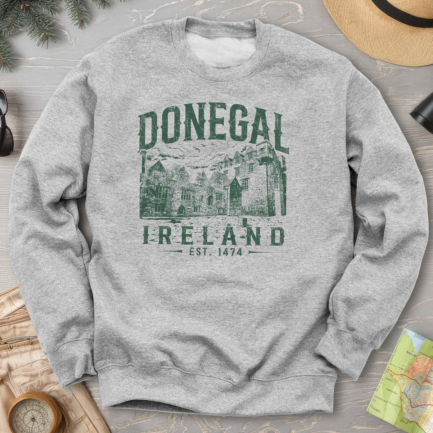 Donegal Ireland Vintage Print Sweatshirt