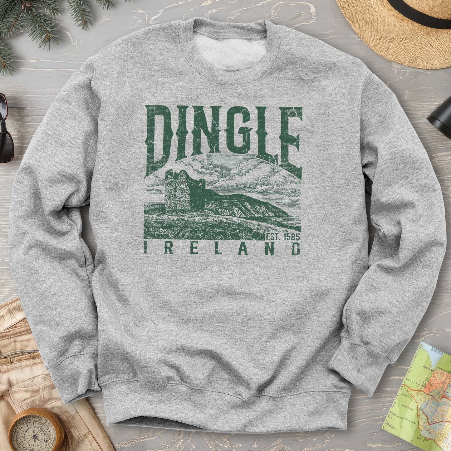 Dingle Ireland Vintage Print Sweatshirt