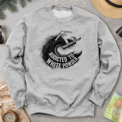 White Powder Snowboard Sweatshirt