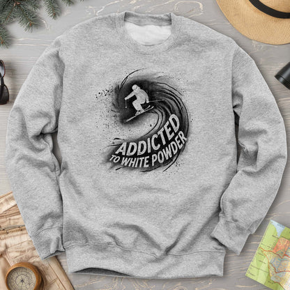 White Powder Skiing  Sweatshirt