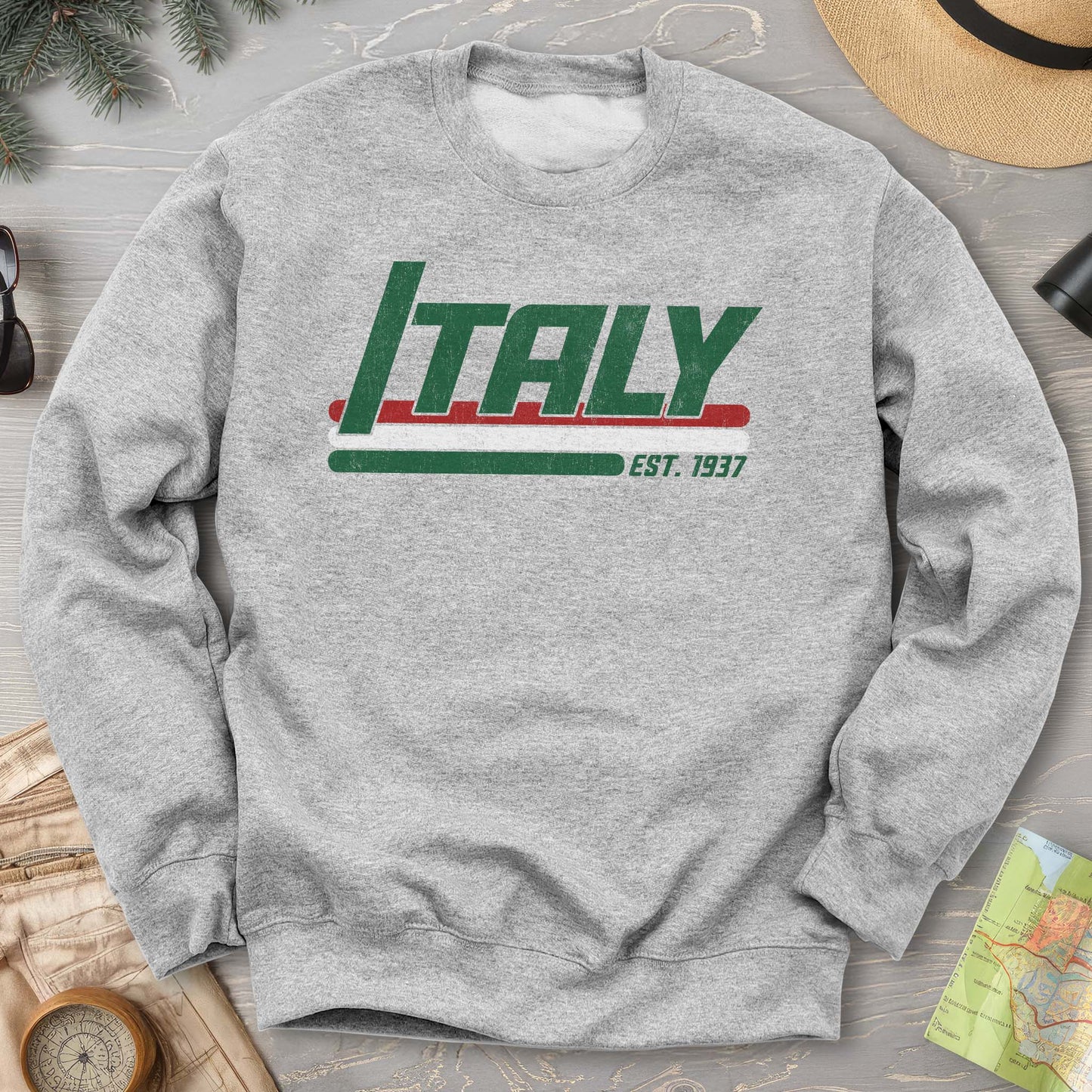 Italy Retro Stripe Sweatshirt