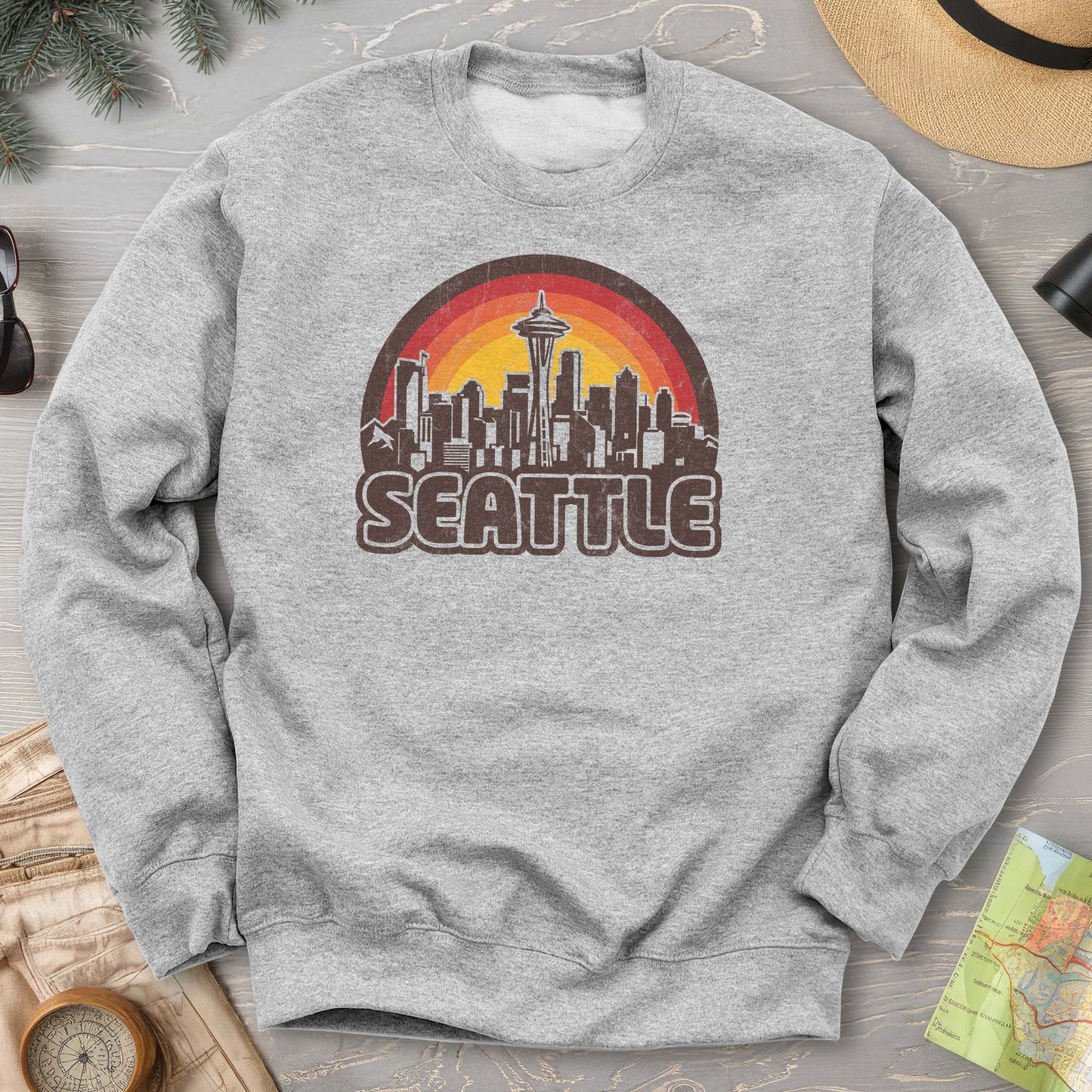 Seattle Retro Sunset Sweatshirt