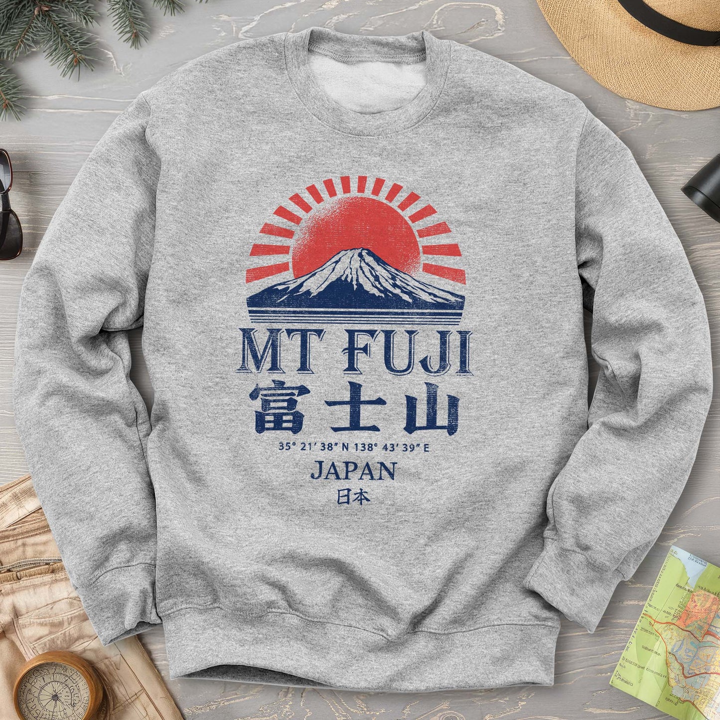 Mount Fuji Rising Sun Sweatshirt