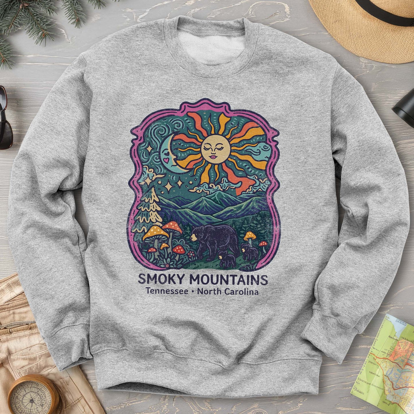 Smoky Mountains Groovy Bears Sweatshirt