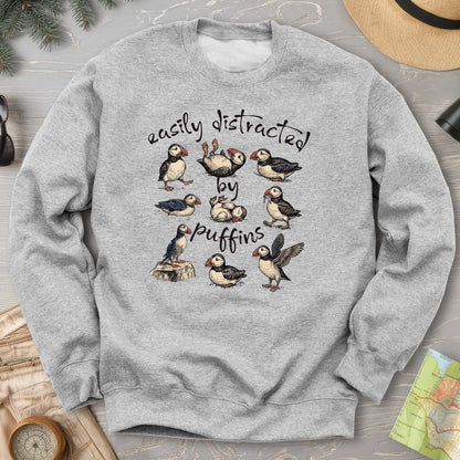 Easily Distracted By Puffins Sweatshirt