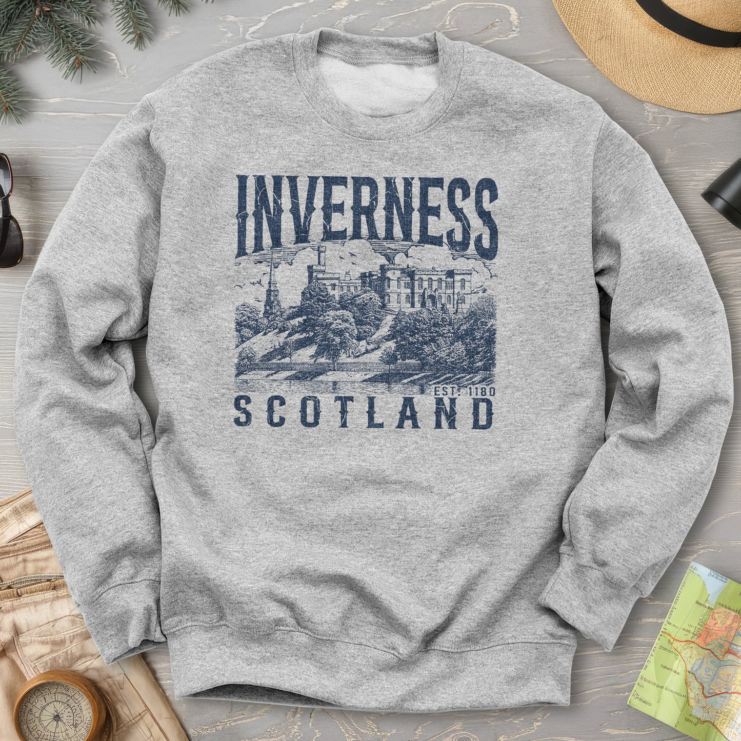 Inverness Scotland Sketch Sweatshirt