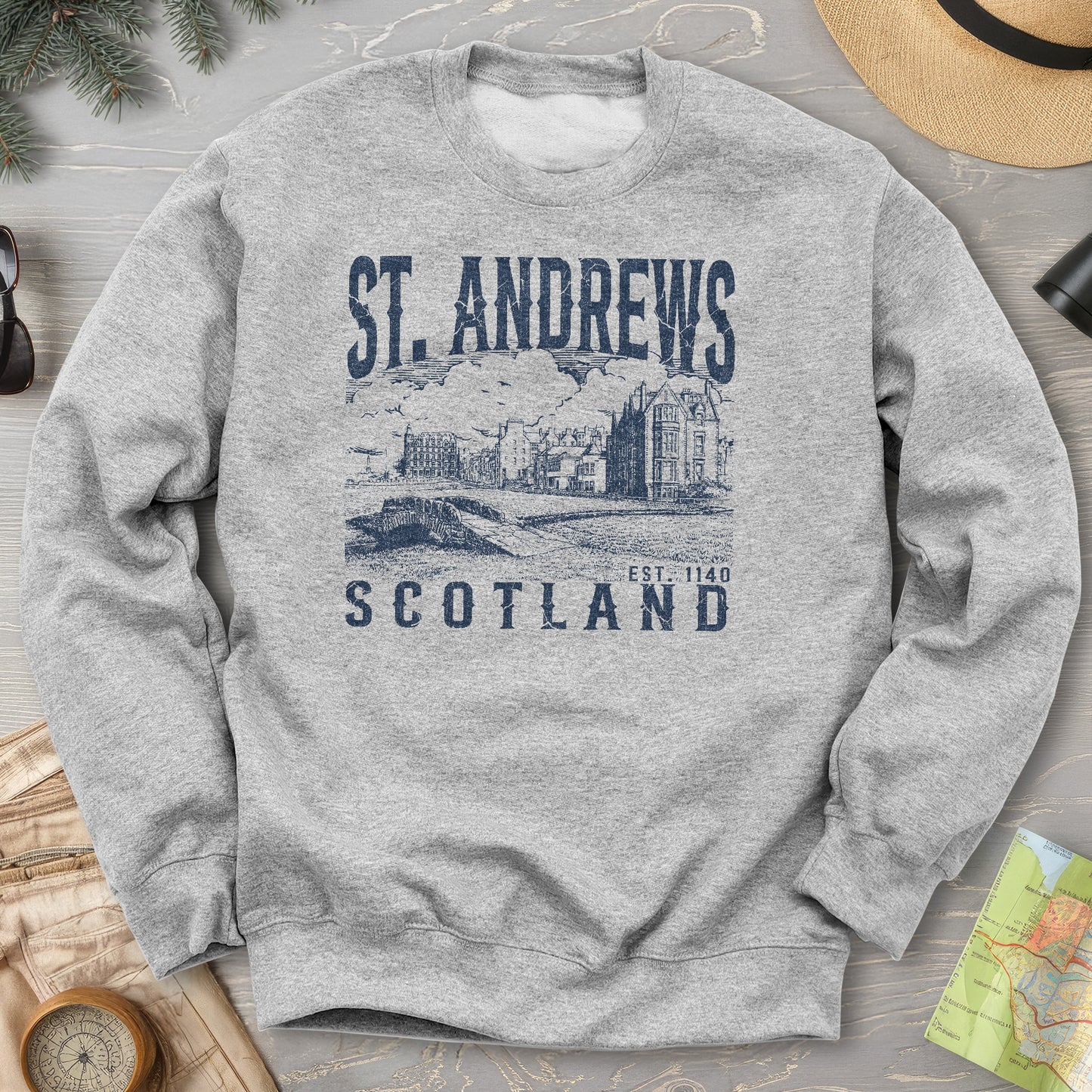 St. Andrews Scotland Sketch Sweatshirt