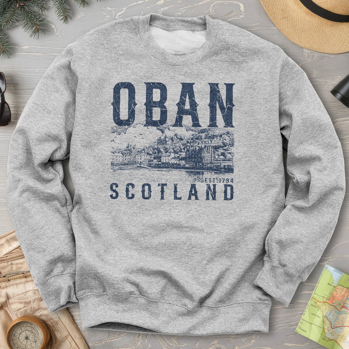 Oban Scotland Sketch Sweatshirt