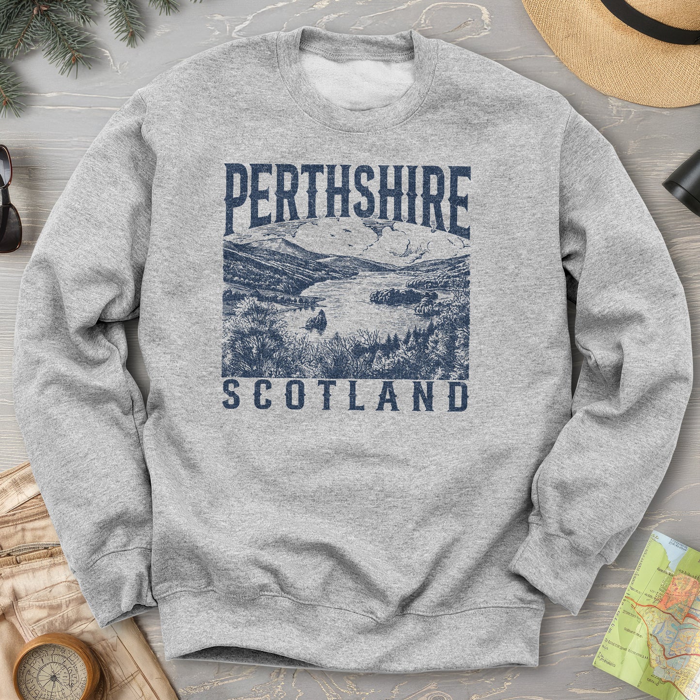 Perthsire Scotland Sketch Sweatshirt
