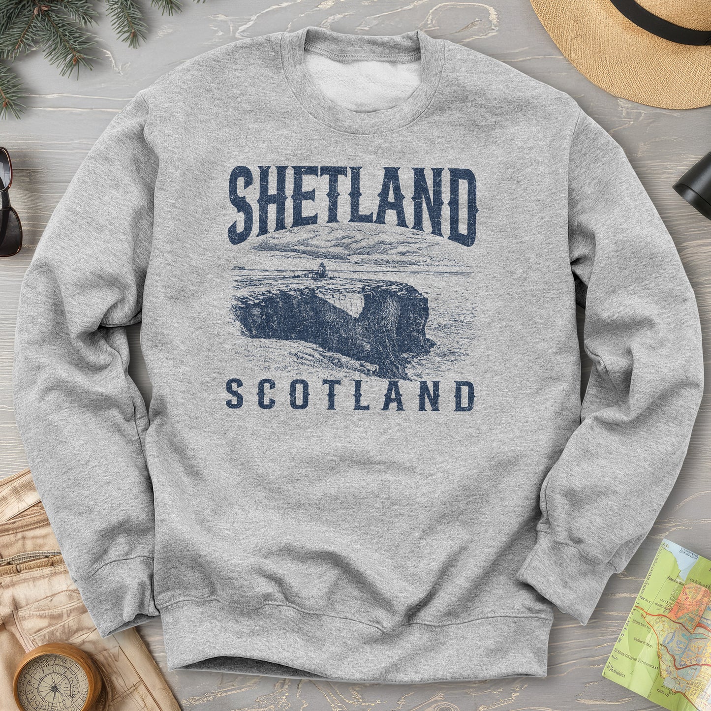 Shetland Scotland Sketch Sweatshirt