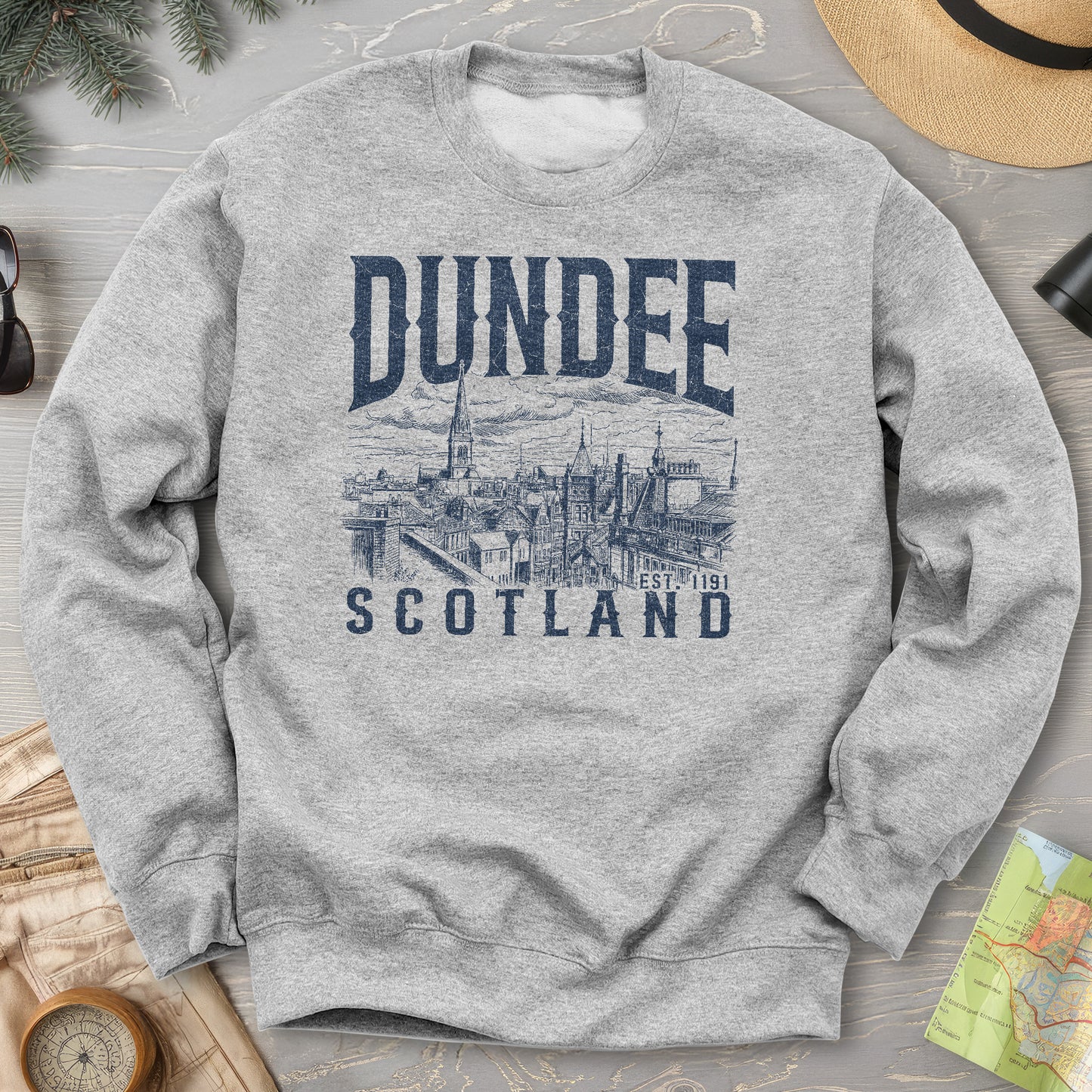 Dundee Scotland Sketch Sweatshirt