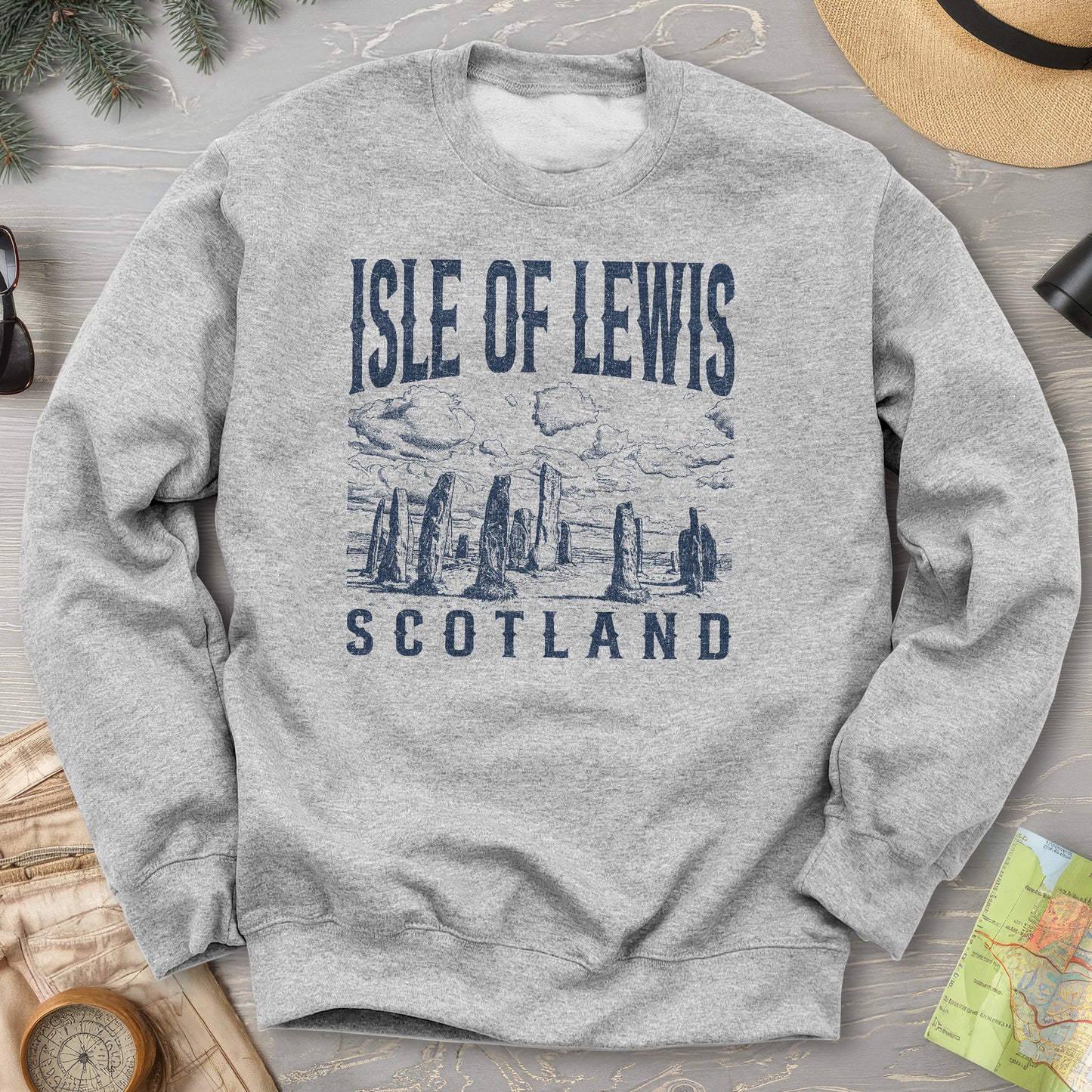 Isle of Lewis Scotland Sketch Sweatshirt