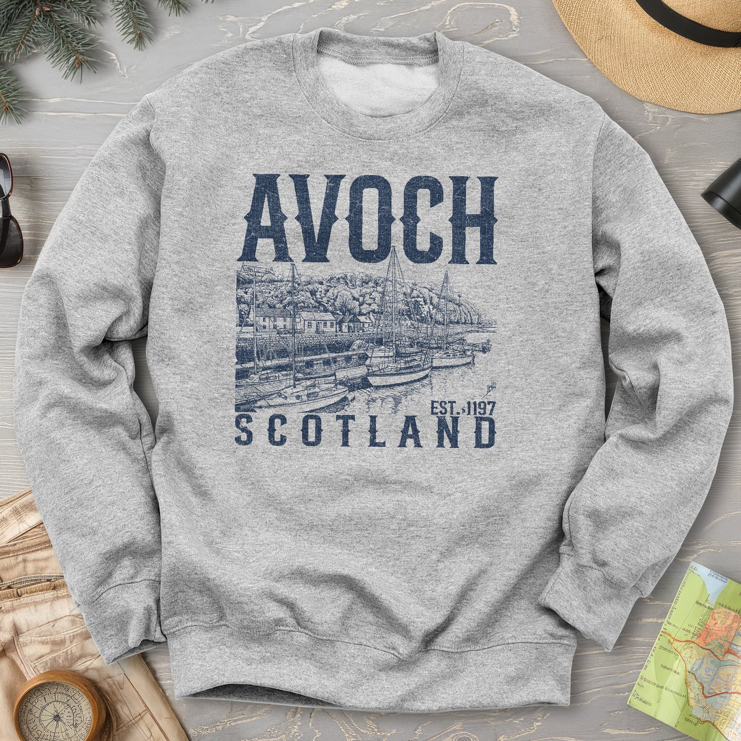 Avoch Scotland Sketch Sweatshirt