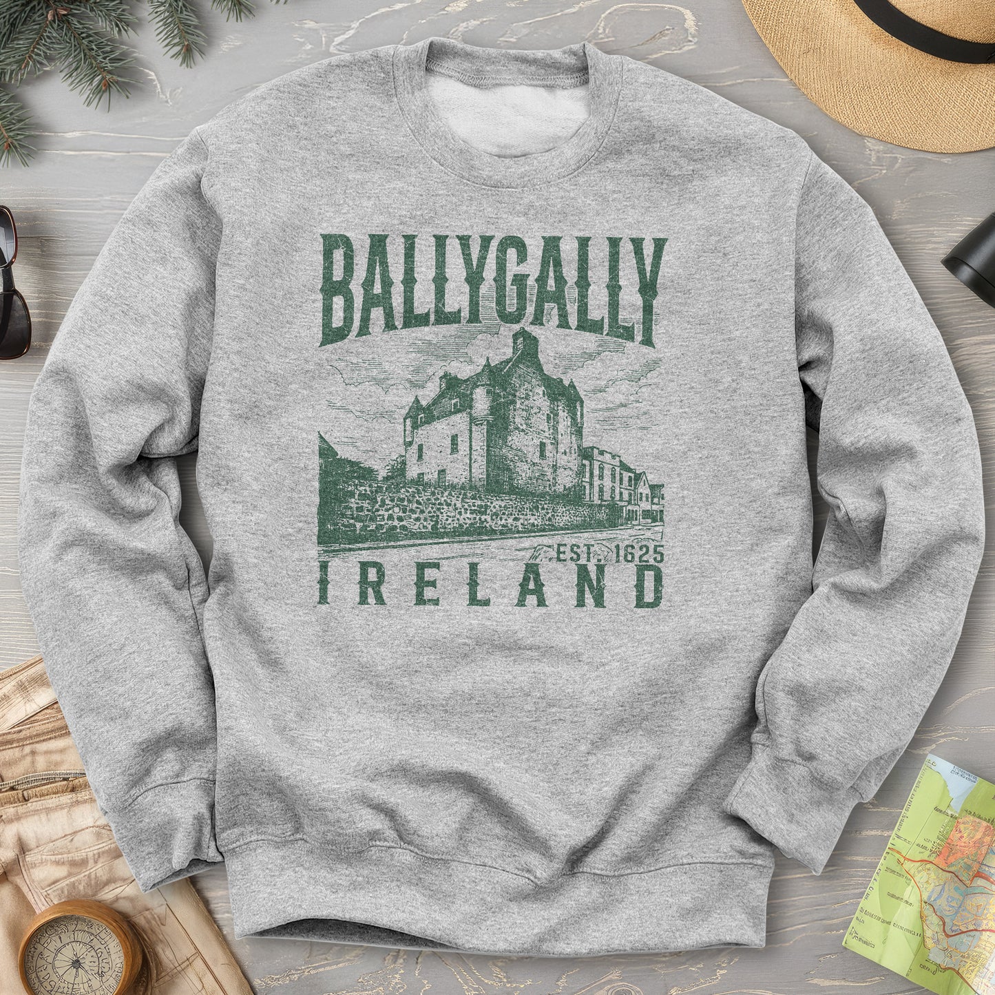 Ballygally Ireland Sketch Sweatshirt