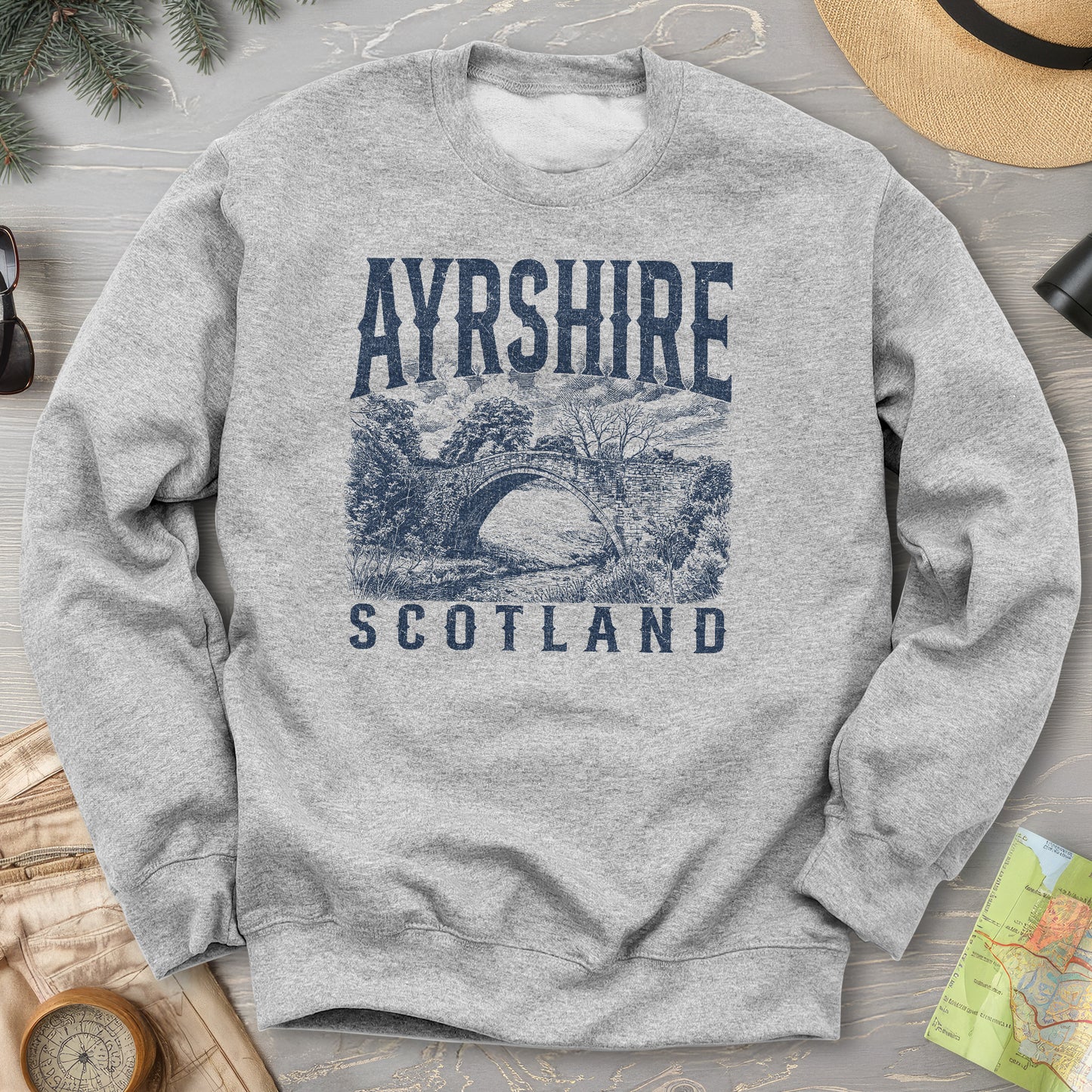 Ayrshire Scotland Sketch Sweatshirt