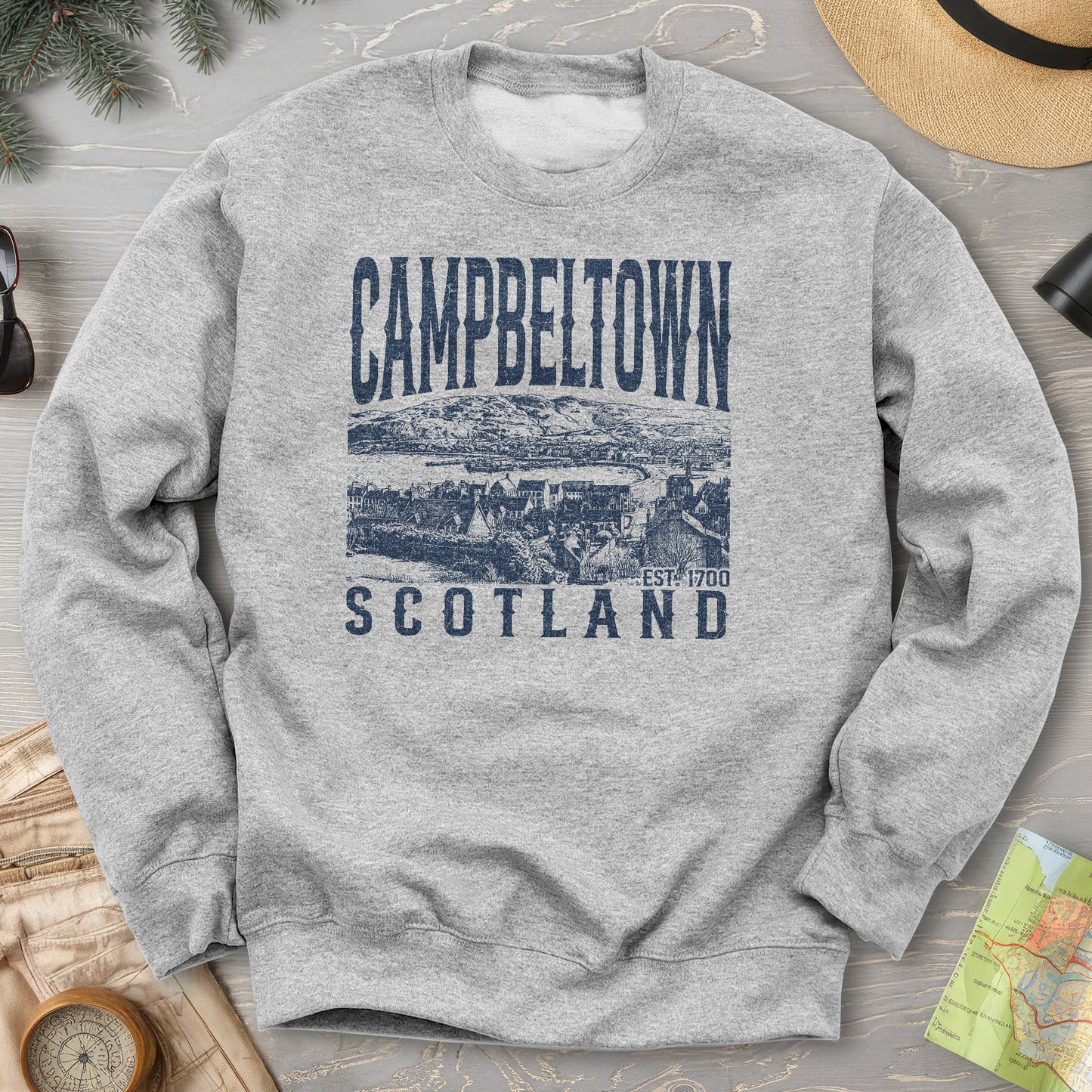 Campbeltown Scotland Sketch Sweatshirt
