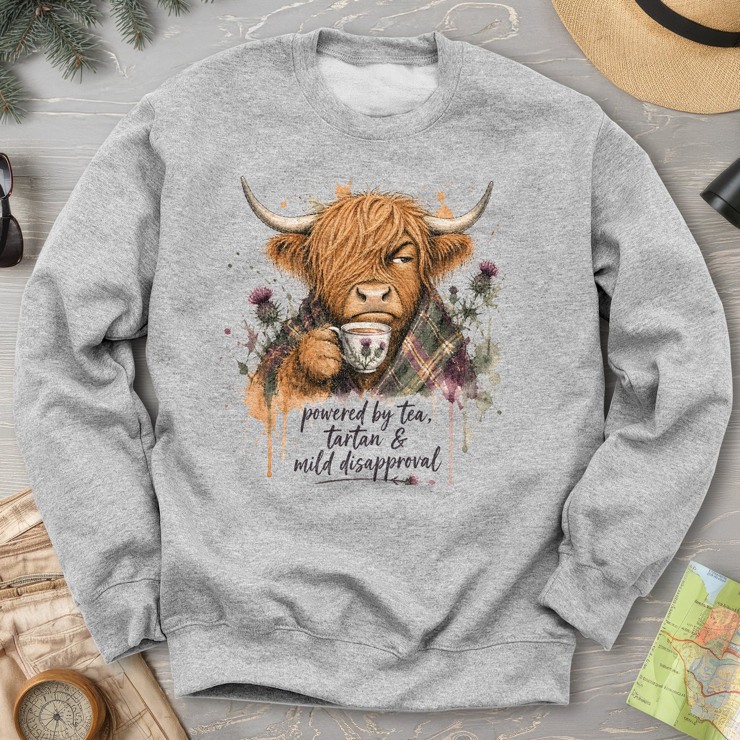 Mild Disapproval Tartan Sweatshirt
