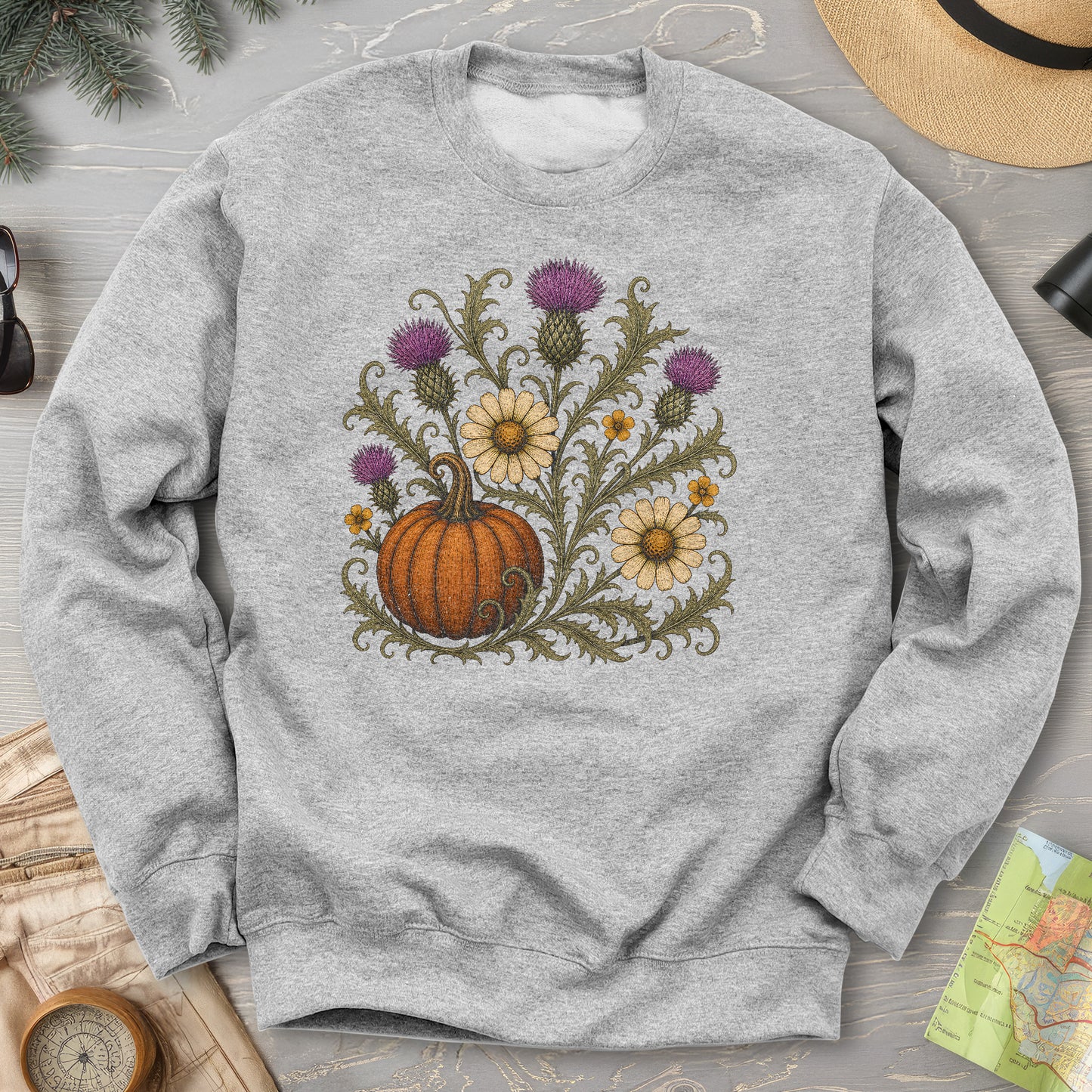 Pumpkin Thistles Sweatshirt