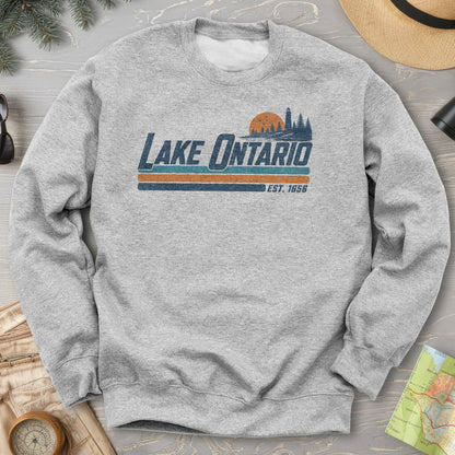 Lake Ontario Retro Stripe Sweatshirt
