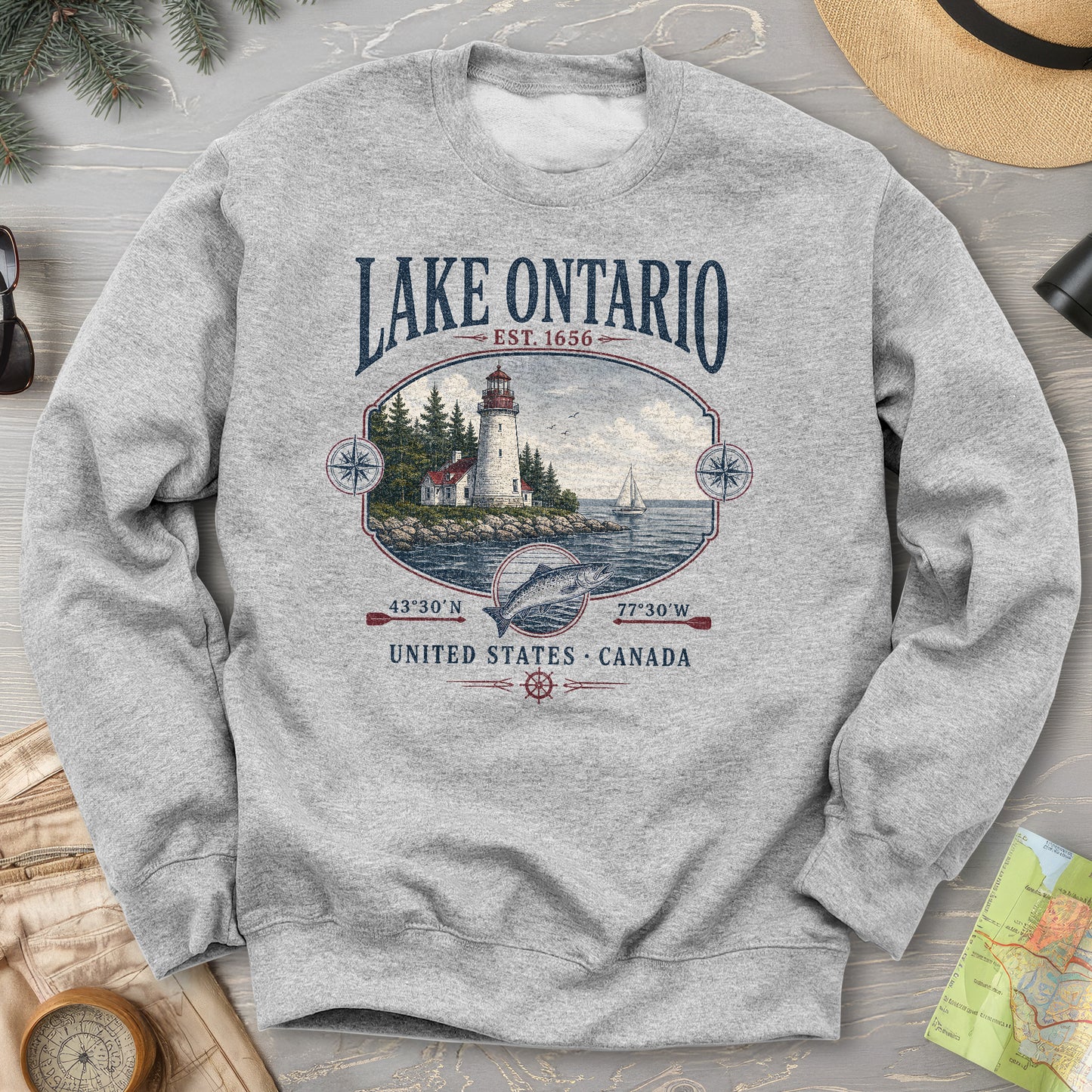 Lake Ontario Retro 90's Sweatshirt