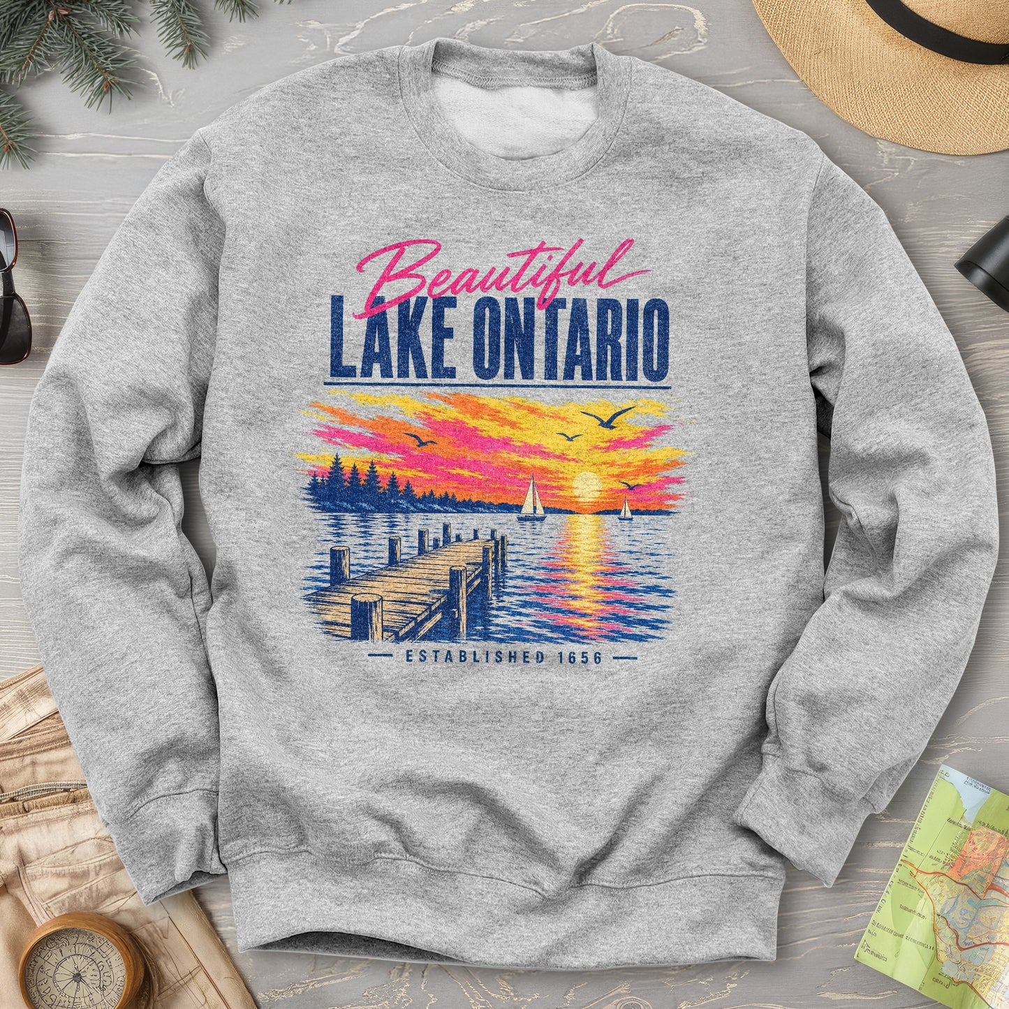 Lake Ontario Color Burst Sweatshirt