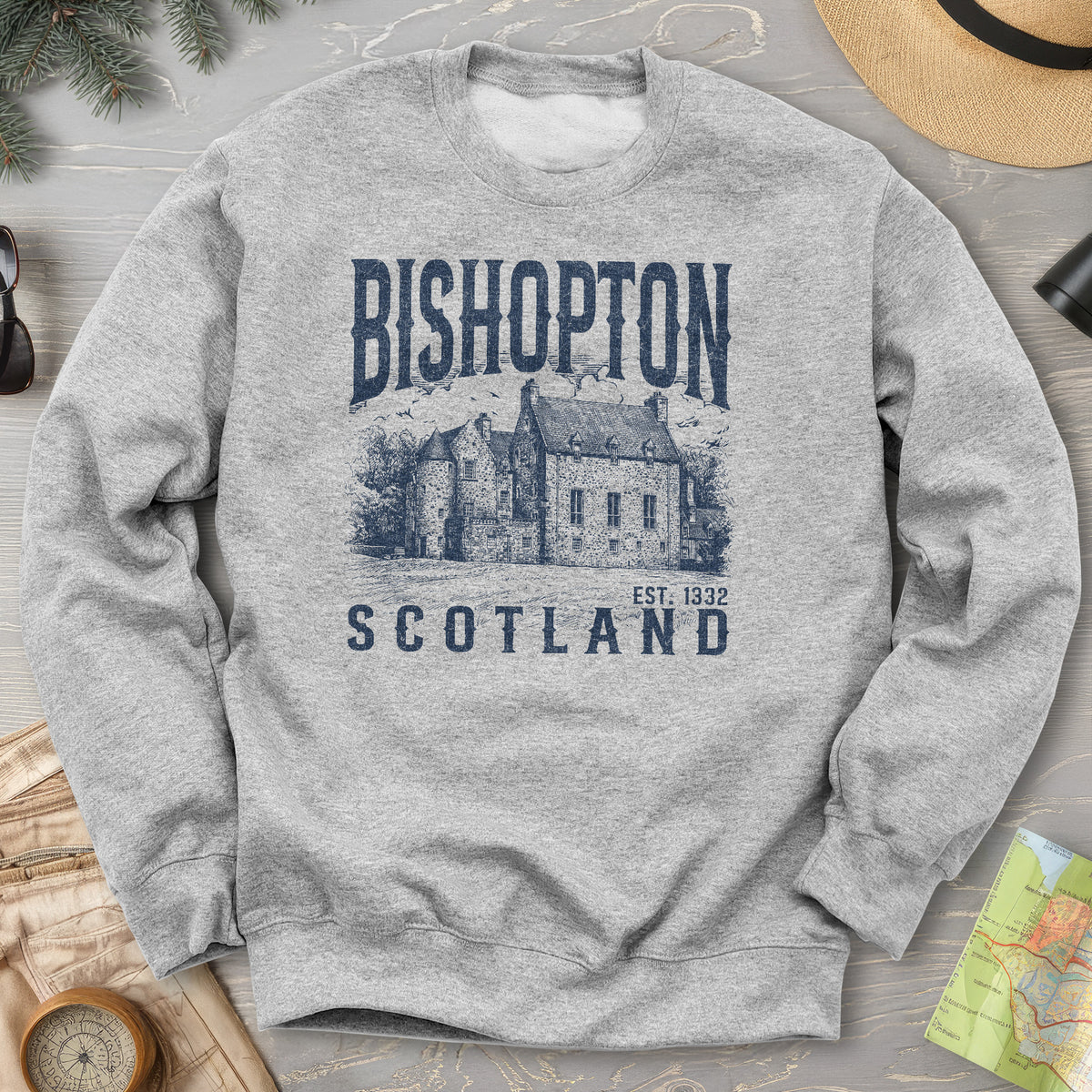 Bishopton Scotland Sketch Sweatshirt