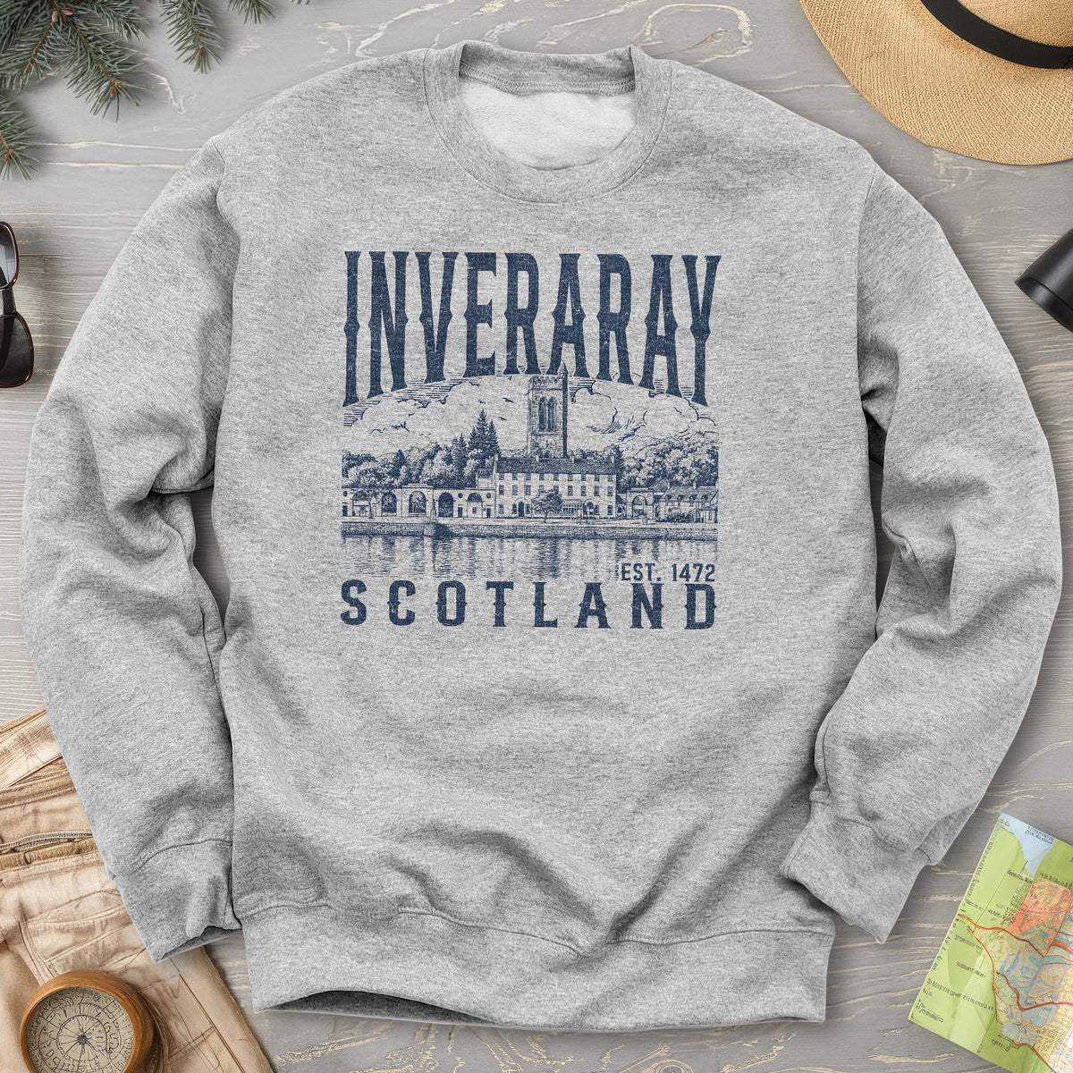 Inveraray Scotland Sketch Sweatshirt