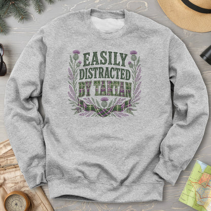 Easily Distracted By Tartan Sweatshirt